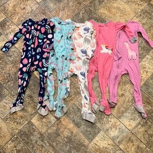 Girls 2T zip up pajamas.